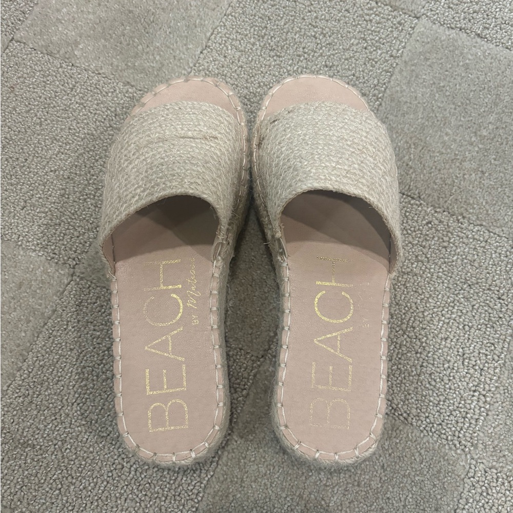 Matisse Cream Espadrille Slides